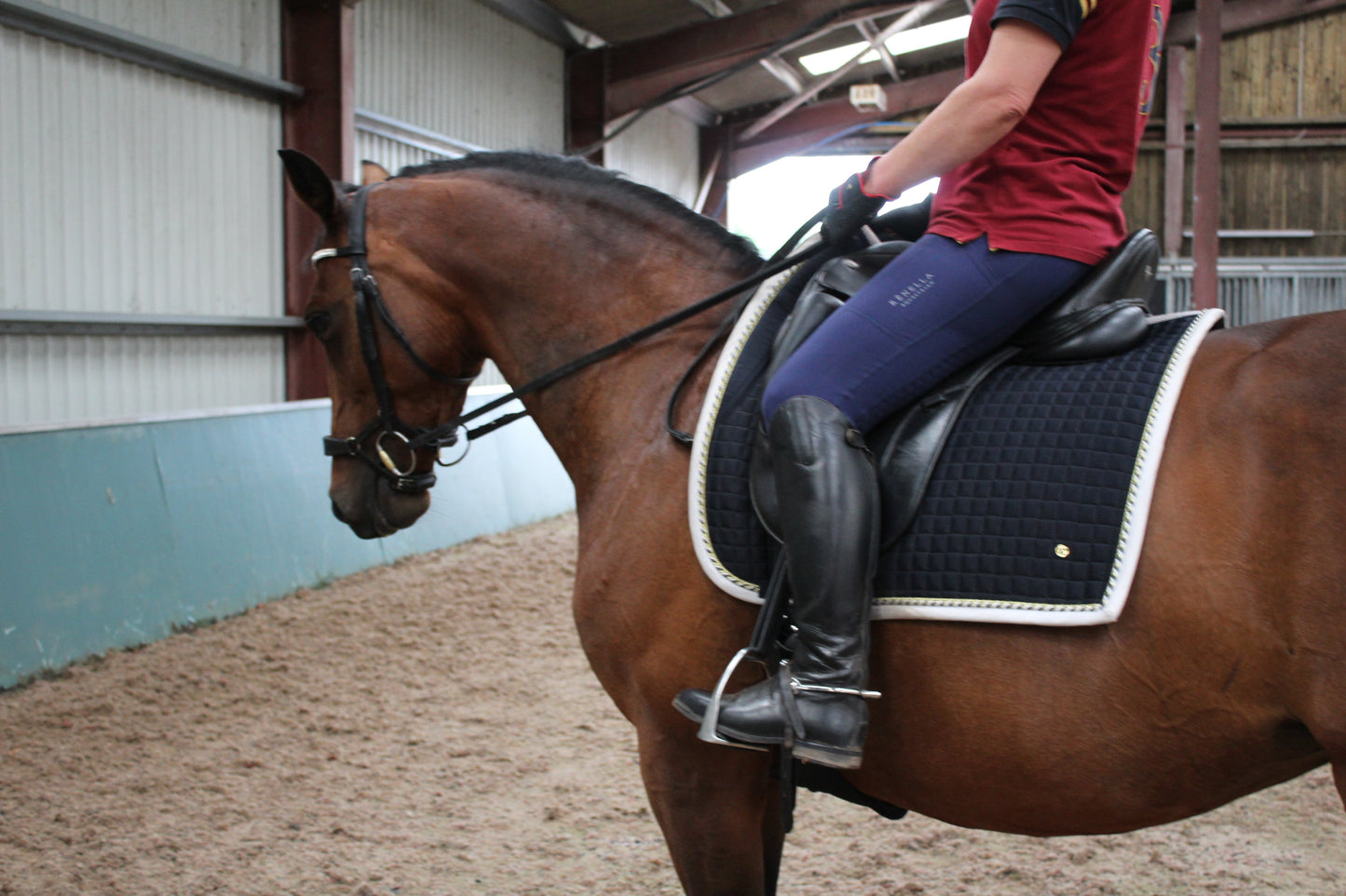 Silicone Seat Riding Leggings (Navy)