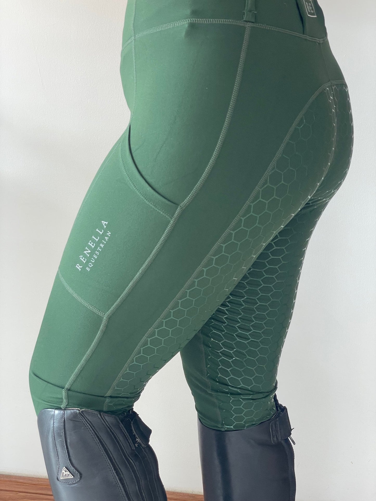 Silicone Seat Riding Leggings (Green)