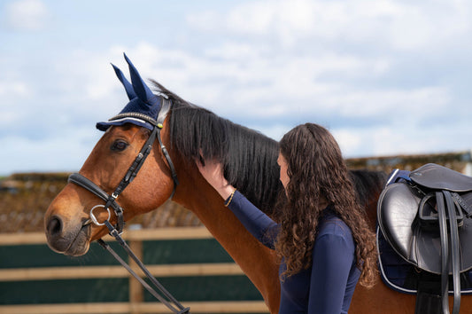 Navy Saddle Pad&Fly Veil